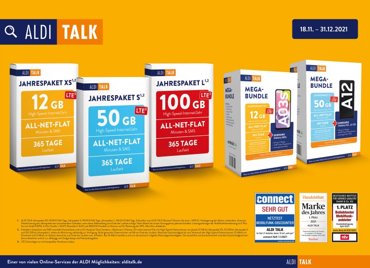 Wieder erhältlich: ALDI TALK Jahrespaket
