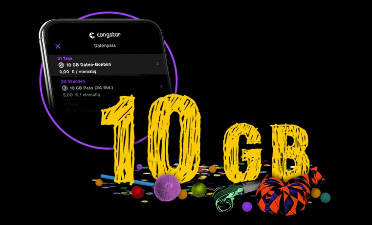 congstar schenkt seinen Kunden 10 GB Extra-Daten (Screenshot: congstar.de) congstar schenkt seinen Kunden 10 GB Extra-Daten