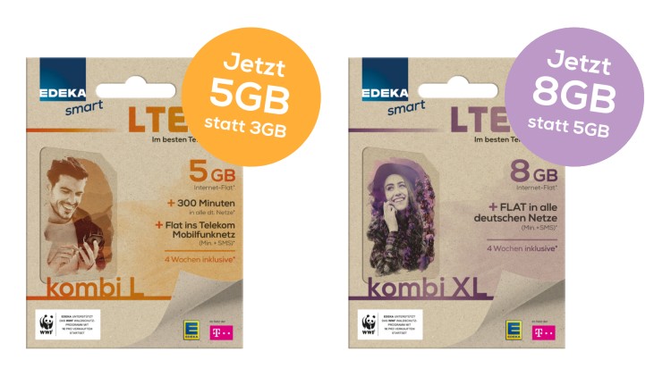 Neue EDEKA smart kombi L und XL Tarife ab 01.07.2021