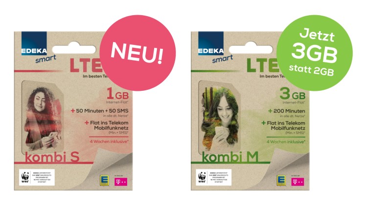 Neue EDEKA smart kombi S und kombi M Tarife ab 01.07.2021