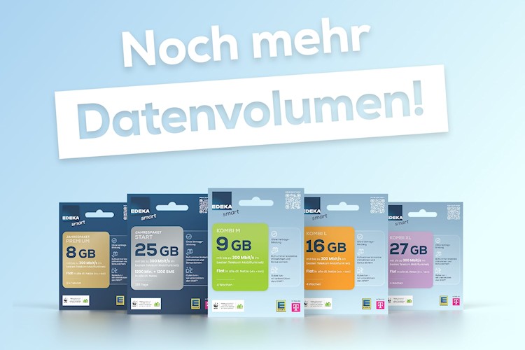 Noch mehr Datenvolumen in EDEKA smart Tarifen (Bild: EDEKA) Noch mehr Datenvolumen in EDEKA smart Tarifen