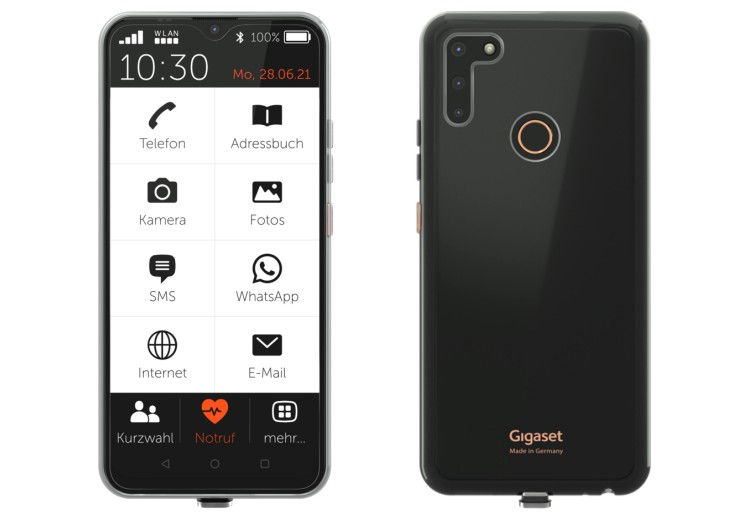 Gigaset GS4 senior - Vorder- und Rückseite