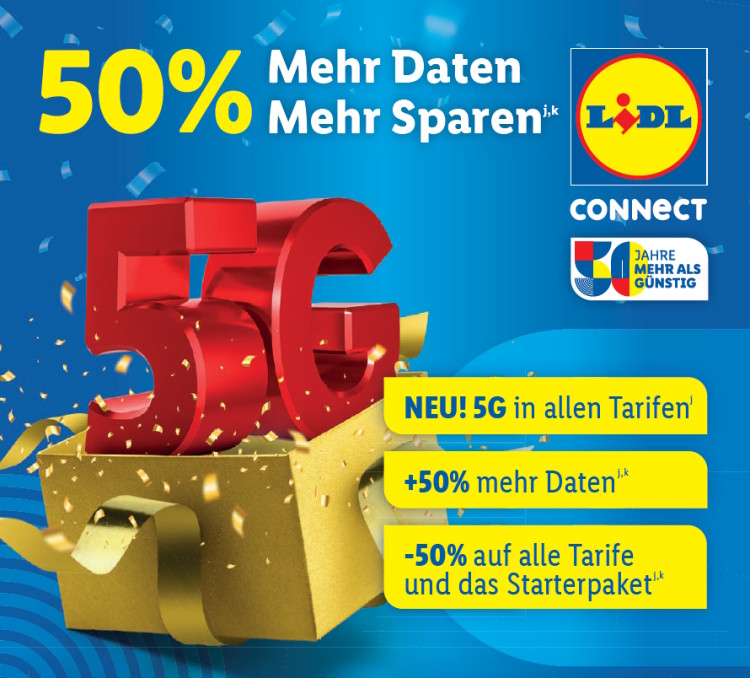 Lidl Connect demnächst mit 5G (Bild: Lidl Prospekt) Lidl Connect demnächst mit 5G