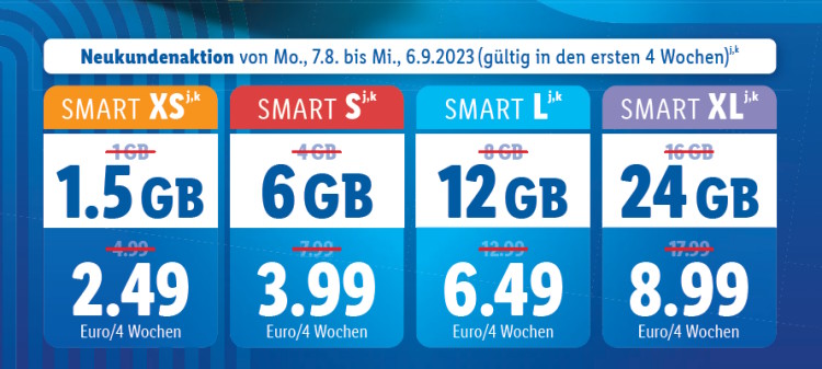 Neue Lidl Connect Smart-Tarife inkl. Neukunden-Aktion (Bild: Lidl Prospekt) Neue Lidl Connect Smart-Tarife inkl. Neukunden-Aktion
