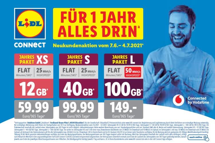 Lidl Connect Jahrespakete (Bild: Lidl Prospekt) Lidl Connect Jahrespakete