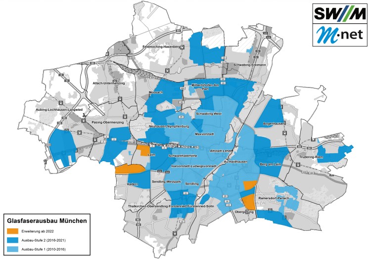 Glasfaser-Erschließung in München