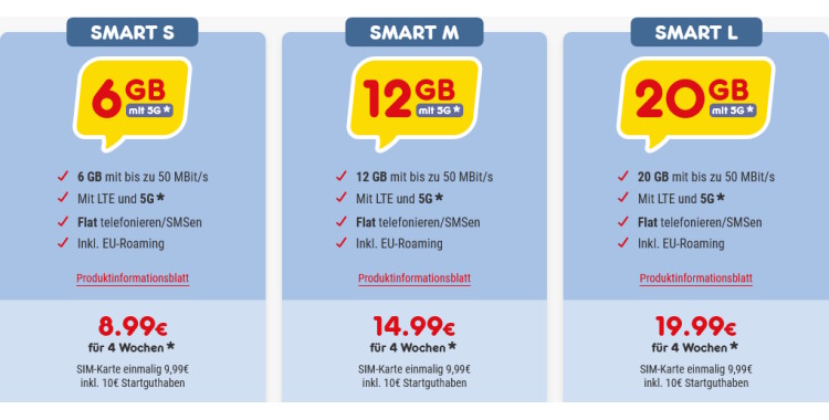 NettKOM Smart Tarife ab August 2023
