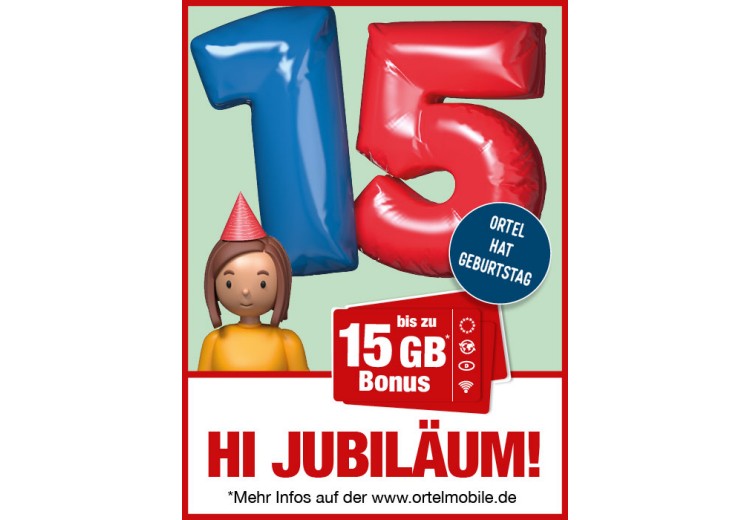 Ortel Mobile: Bis zu 15 GB Extra-Datenvolumen