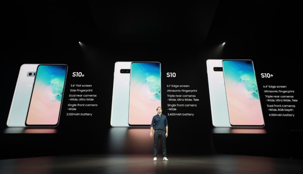 Samsung Galaxy S10 Smartphones beim Unpacked-Event