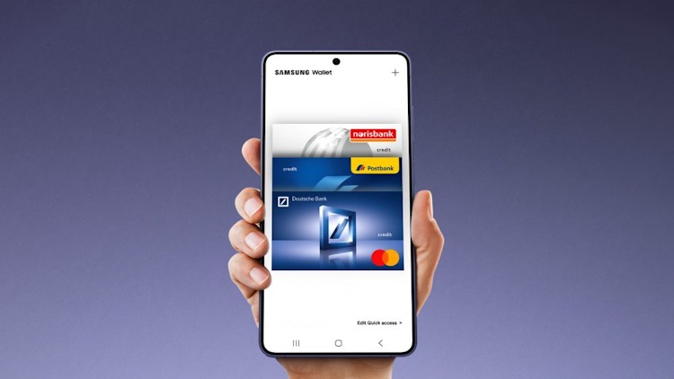 Samsung Wallet mit Karte von Deutsche Bank (Bild: Samsung) Samsung Wallet mit Karte von Deutsche Bank