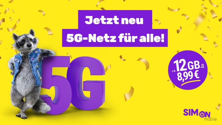 SIMon mobile schaltet 5G Netz für Kunden frei (Bild: SIMon mobile) SIMon mobile schaltet 5G Netz für Kunden frei