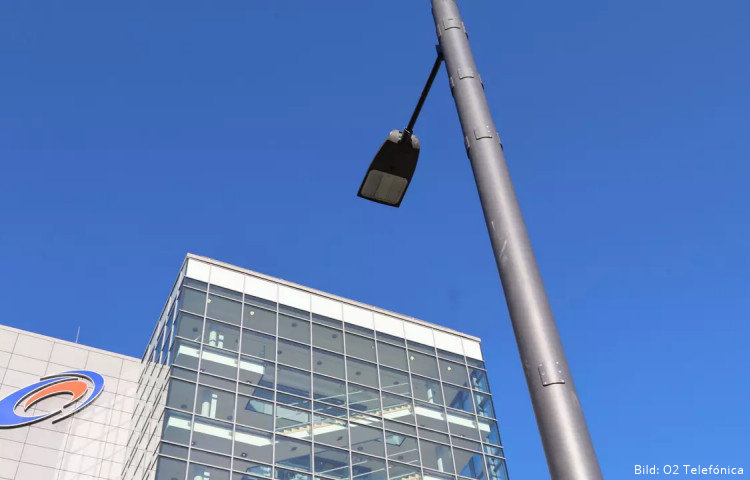 5G Straßenleuchte in Frankfurt am Standort von Mainova