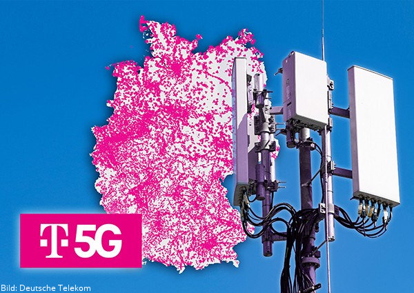 5G der Telekom in rund 50 Städten: Mehr als 1800 Antennen funken auf der 3,6 GHz-Frequenz (Bild: Deutsche Telekom) 5G der Telekom in rund 50 Städten: Mehr als 1800 Antennen funken auf der 3,6 GHz-Frequenz
