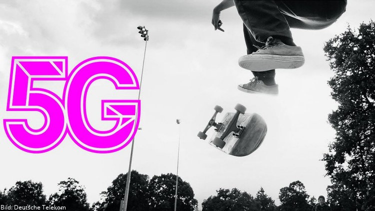 Telekom testet 5G Standalone (5G SA) in Garching (Bild: Deutsche Telekom) Telekom 5G Motiv Skater