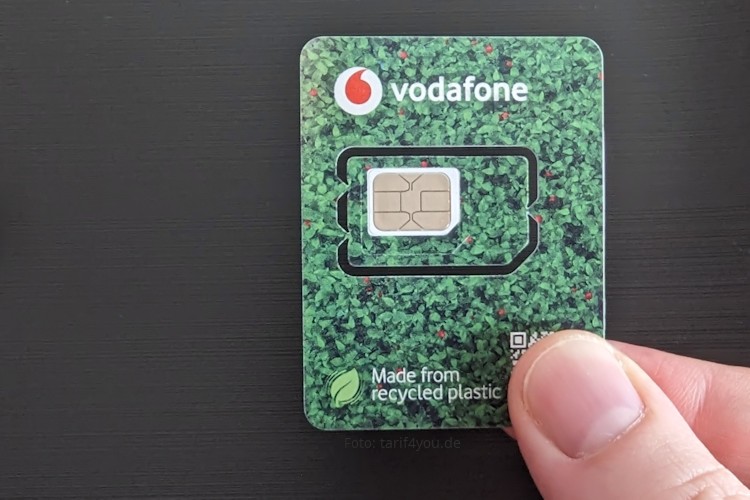 Vodafone führt SIM-Karten aus recyceltem Kunststoff ein (Foto: tarif4you.de) Vodafone Eco-SIM aus recyceltem Kunststoff
