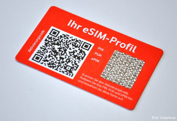 Vodafone bringt erste eSIM nach GSMA-Standard (Bild: Vodafone) Vodafone eSIM