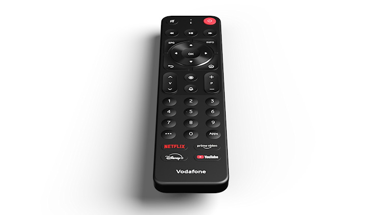 Neue Fernbedienung für die neue GigaTV Home 4 (Bild: Vodafone) Neue Fernbedienung für die neue GigaTV Home 4