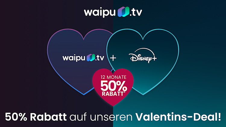 waipu.tv: Jahrespakete für Perfect Plus mit Disney+ mit Rabatt
