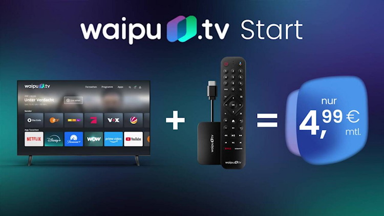 TV-Paket waipu.tv Start (Bild: waipu.tv) waipu.tv Start TV-Paket mit Stick